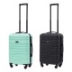 BlockTravel kofferset 2 delig ABS handbagage met wielen afneembaar 39 liter - inbouw TSA slot - zwart - mint groen