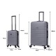 BlockTravel kofferset 2 delig ABS ruimbagage en handbagage 29 en 95 liter - inbouw TSA slot - grijs