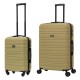 BlockTravel kofferset 2 delig ABS ruimbagage en handbagage 39 en 95 liter - inbouw TSA slot - olijf groen