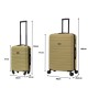 BlockTravel kofferset 2 delig ABS ruimbagage en handbagage 39 en 95 liter - inbouw TSA slot - olijf groen