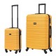 BlockTravel kofferset 2 delig ABS ruimbagage en handbagage 29 en 74 liter - inbouw TSA slot - geel