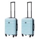 BlockTravel kofferset 2 delig ABS handbagage met wielen afneembaar 39 liter - inbouw TSA slot - lichtgewicht - licht blauw