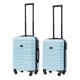 BlockTravel kofferset 2 delig ABS handbagage met wielen afneembaar 29 en 39 liter - inbouw TSA slot - licht blauw