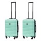 BlockTravel kofferset 2 delig ABS handbagage met wielen afneembaar 39 liter - inbouw TSA slot - lichtgewicht - mint groen