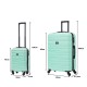 BlockTravel kofferset 2 delig ABS ruimbagage en handbagage 29 en 74 liter - inbouw TSA slot - mint groen