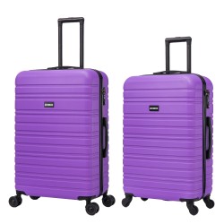 BlockTravel kofferset 2 delig ABS ruimbagage met dubbele wielen 74 en 95 liter - inbouw TSA slot - paars