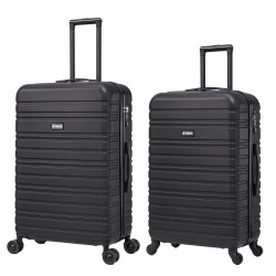 BlockTravel kofferset 2 delig ABS ruimbagage met dubbele wielen 74 en 95 liter - inbouw TSA slot - zwart