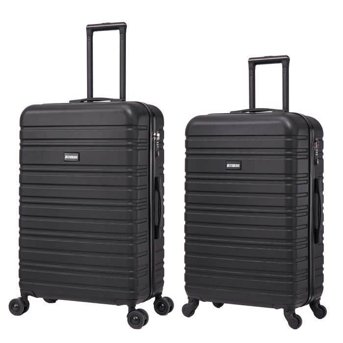 BlockTravel kofferset 4 delig ABS ruimbagage en handbagage 29 39 74 en 95 liter - inbouw TSA slot - zwart 