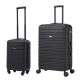 BlockTravel kofferset 2 delig ABS ruimbagage en handbagage 29 en 95 liter - inbouw TSA slot - zwart