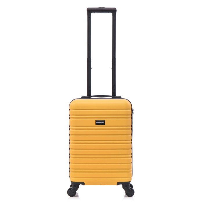 BlockTravel kofferset 2 delig ABS handbagage met wielen afneembaar 29 liter - inbouw TSA slot - lichtgewicht - geel