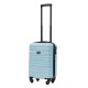 BlockTravel kofferset 2 delig ABS handbagage met wielen afneembaar 29 liter - inbouw TSA slot - licht blauw - oranje