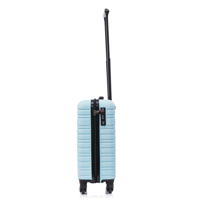 BlockTravel handbagage reiskoffer XS met wielen afneembaar 29 liter - inbouw TSA slot - lichtgewicht - licht blauw