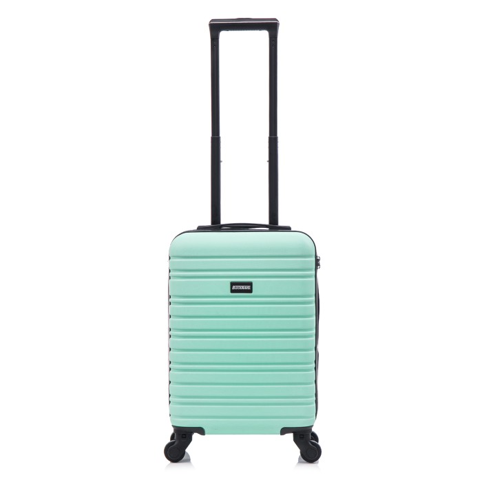 BlockTravel kofferset 2 delig ABS handbagage met wielen afneembaar 29 liter - inbouw TSA slot - lichtgewicht - mint groen