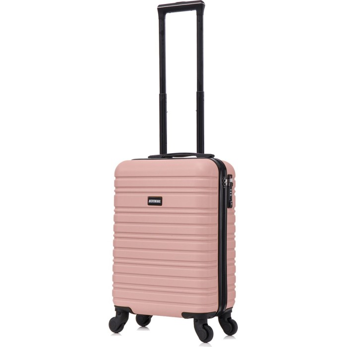 BlockTravel handbagage reiskoffer XS met wielen afneembaar 29 liter - inbouw TSA slot - lichtgewicht - rose goud