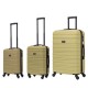 BlockTravel kofferset 3 delig ABS ruimbagage en handbagage 29 39 en 74 liter - inbouw TSA slot - olijf groen