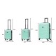 BlockTravel kofferset 3 delig ABS ruimbagage en handbagage 29 39 en 74 liter - inbouw TSA slot - mint groen