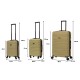 BlockTravel kofferset 3 delig ABS ruimbagage en handbagage 29 39 en 95 liter - inbouw TSA slot - olijf groen