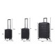 BlockTravel kofferset 3 delig ABS ruimbagage en handbagage 29 39 en 74 liter - inbouw TSA slot - zwart