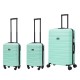 BlockTravel kofferset 3 delig ABS ruimbagage en handbagage 29 29 en 95 liter - inbouw TSA slot - mintgroen