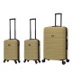 BlockTravel kofferset 3 delig ABS ruimbagage en handbagage 29 29 en 95 liter - inbouw TSA slot - olijf groen