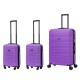 BlockTravel kofferset 3 delig ABS ruimbagage en handbagage 29 29 en 95 liter - inbouw TSA slot - paars