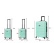 BlockTravel kofferset 3 delig ABS ruimbagage en handbagage 29 29 en 74 liter - inbouw TSA slot - mint groen