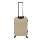 BlockTravel handbagage reiskoffer S met wielen afneembaar 39 liter - inbouw TSA slot - lichtgewicht - champagne