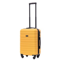 BlockTravel handbagage reiskoffer S met wielen afneembaar 39 liter - inbouw TSA slot - lichtgewicht - geel