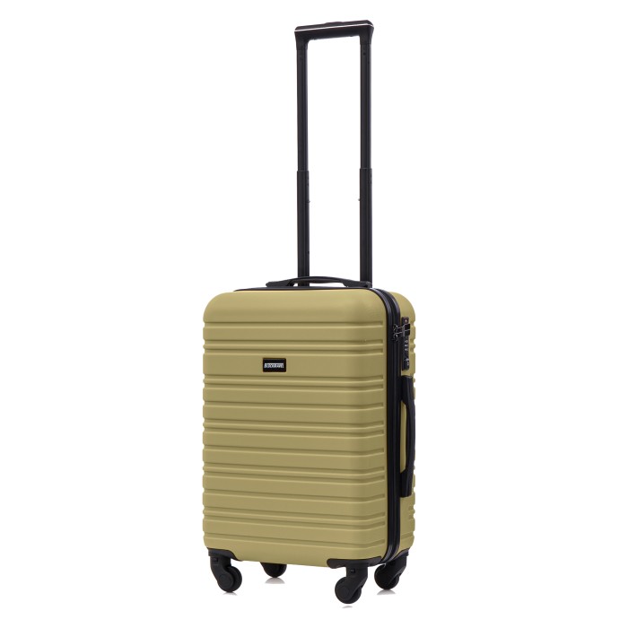 BlockTravel kofferset 2 delig ABS handbagage met wielen afneembaar 29 en 39 liter - inbouw TSA slot - olijf groen