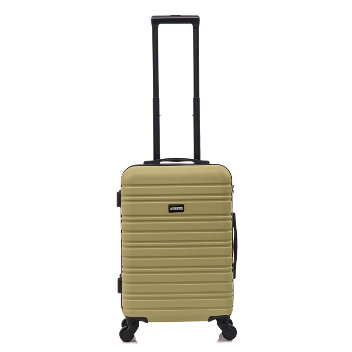 BlockTravel handbagage reiskoffer S met wielen afneembaar 39 liter - inbouw TSA slot - lichtgewicht - olijf groen