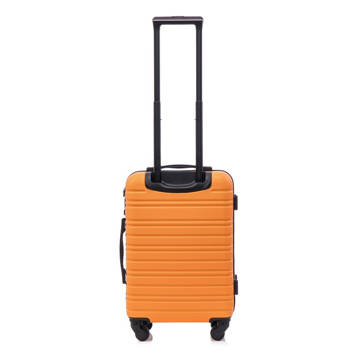 BlockTravel handbagage reiskoffer S met wielen afneembaar 39 liter - inbouw TSA slot - lichtgewicht - oranje