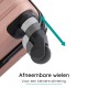 BlockTravel handbagage reiskoffer S met wielen afneembaar 39 liter - inbouw TSA slot - lichtgewicht - rose goud