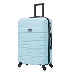 BlockTravel reiskoffer M met wielen afneembaar 74 liter - inbouw TSA slot - lichtgewicht - licht blauw