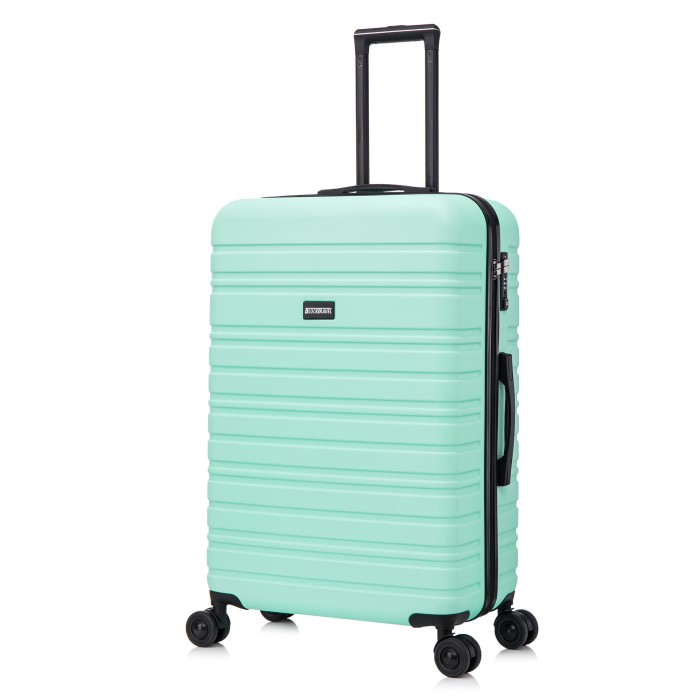 BlockTravel reiskoffer L met dubbele wielen 95 liter - inbouw TSA slot - lichtgewicht - mint groen