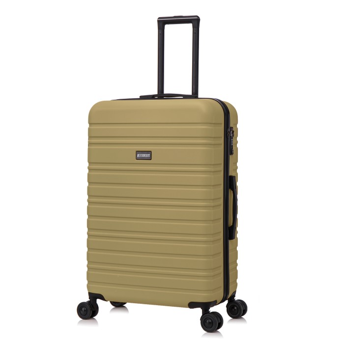 BlockTravel kofferset 3 delig ABS ruimbagage en handbagage 29 29 en 95 liter - inbouw TSA slot - olijf groen