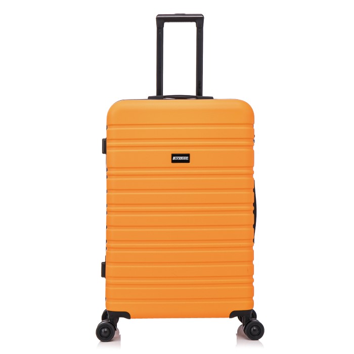 BlockTravel reiskoffer L met dubbele wielen 95 liter - inbouw TSA slot - lichtgewicht - oranje