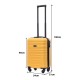 BlockTravel kofferset 2 delig ABS handbagage met wielen afneembaar 29 liter - inbouw TSA slot - licht blauw - geel