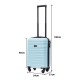 BlockTravel kofferset 2 delig ABS handbagage met wielen afneembaar 29 liter - inbouw TSA slot - lichtgewicht - licht blauw