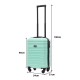 BlockTravel kofferset 2 delig ABS handbagage met wielen afneembaar 29 liter - inbouw TSA slot - licht blauw - mint groen