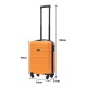 BlockTravel kofferset 2 delig ABS handbagage met wielen afneembaar 29 liter - inbouw TSA slot - licht blauw - oranje