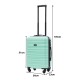 BlockTravel handbagage reiskoffer S met wielen afneembaar 39 liter - inbouw TSA slot - lichtgewicht - mint groen