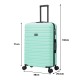 BlockTravel reiskoffer L met dubbele wielen 95 liter - inbouw TSA slot - lichtgewicht - mint groen