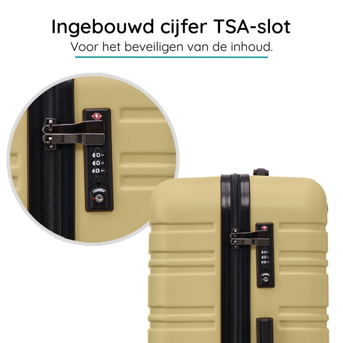 BlockTravel handbagage reiskoffer XS met wielen afneembaar 29 liter - inbouw TSA slot - lichtgewicht - olijf groen