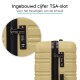 BlockTravel kofferset 3 delig ABS ruimbagage en handbagage 29 29 en 95 liter - inbouw TSA slot - olijf groen