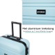 BlockTravel handbagage reiskoffer XS met wielen afneembaar 29 liter - inbouw TSA slot - lichtgewicht - licht blauw