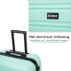 BlockTravel handbagage reiskoffer S met wielen afneembaar 39 liter - inbouw TSA slot - lichtgewicht - mint groen