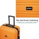 BlockTravel handbagage reiskoffer S met wielen afneembaar 39 liter - inbouw TSA slot - lichtgewicht - oranje