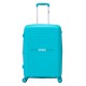 BlockTravel Palma PP reiskoffer met wielen S 46/50 liter Expandable met inbouw TSA cijferslot – blauw