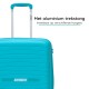 BlockTravel Palma PP reiskoffer met wielen S 46/50 liter Expandable met inbouw TSA cijferslot – blauw