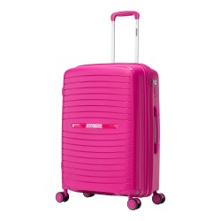 BlockTravel Palma PP reiskoffer met wielen L 98 tot 108 liter vergrootbaar met inbouw TSA cijferslot – roze